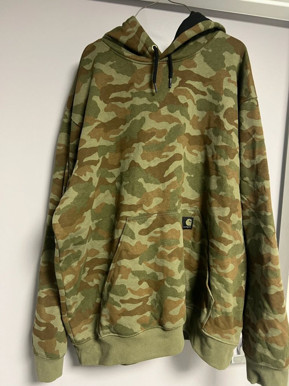 Carhartt Men’s 2XL Camo Pullover Hoodie Green Brown Camouflage Workwear